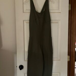 Olive Green Sleeveless Jumpsuit